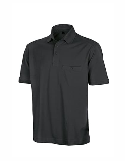 Apex Pocket Polo Shirt — Black