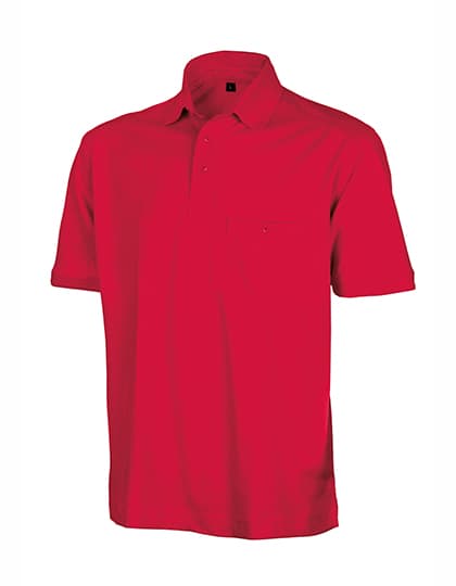Apex Pocket Polo Shirt — Red