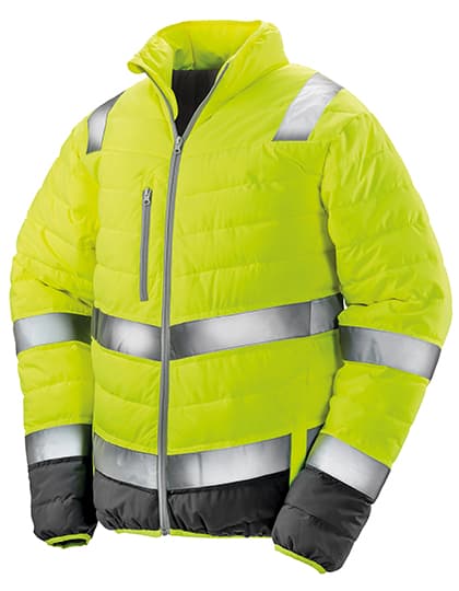 Men´s Soft Padded Safety Jacket — Fluorescent Yellow