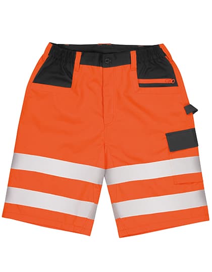 Safety Cargo Shorts — Fluorescent Orange