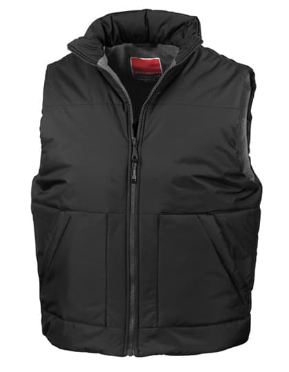 Fleeced Lined Bodywarmer — Black