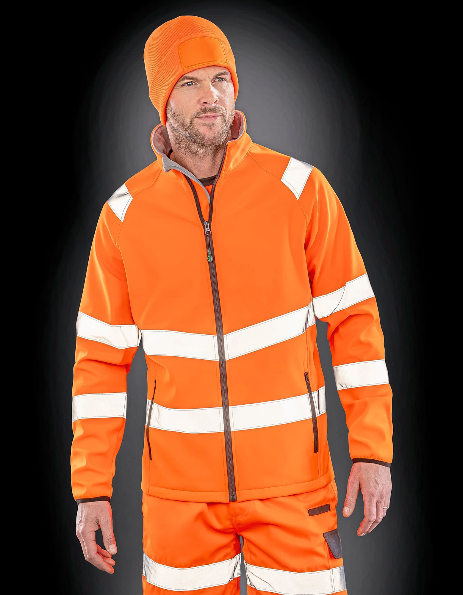 Recycled Printable Safety Softshell Jacket