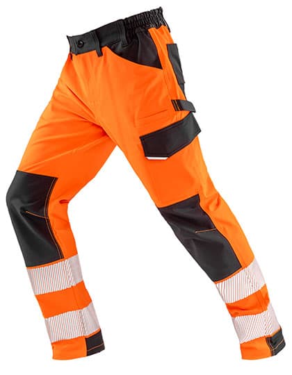 Recycled Dynamic Stretch Safety Trouser — Fluorescent Orange
