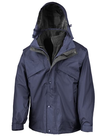3-in-1 Zip & Clip Jacket — Navy