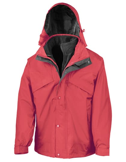 3-in-1 Zip & Clip Jacket — Red