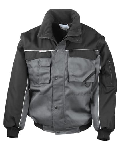 Zip Sleeve Heavy Duty Jacket — Grey