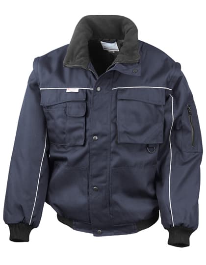 Zip Sleeve Heavy Duty Jacket — Navy