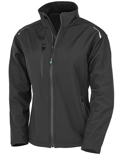 Women´s Recycled 3-Layer Printable Softshell Jacket — Black