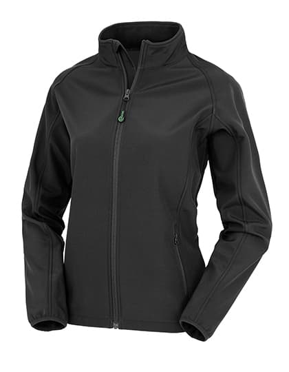 Women´s Recycled 2-Layer Printable Softshell Jacket — Black