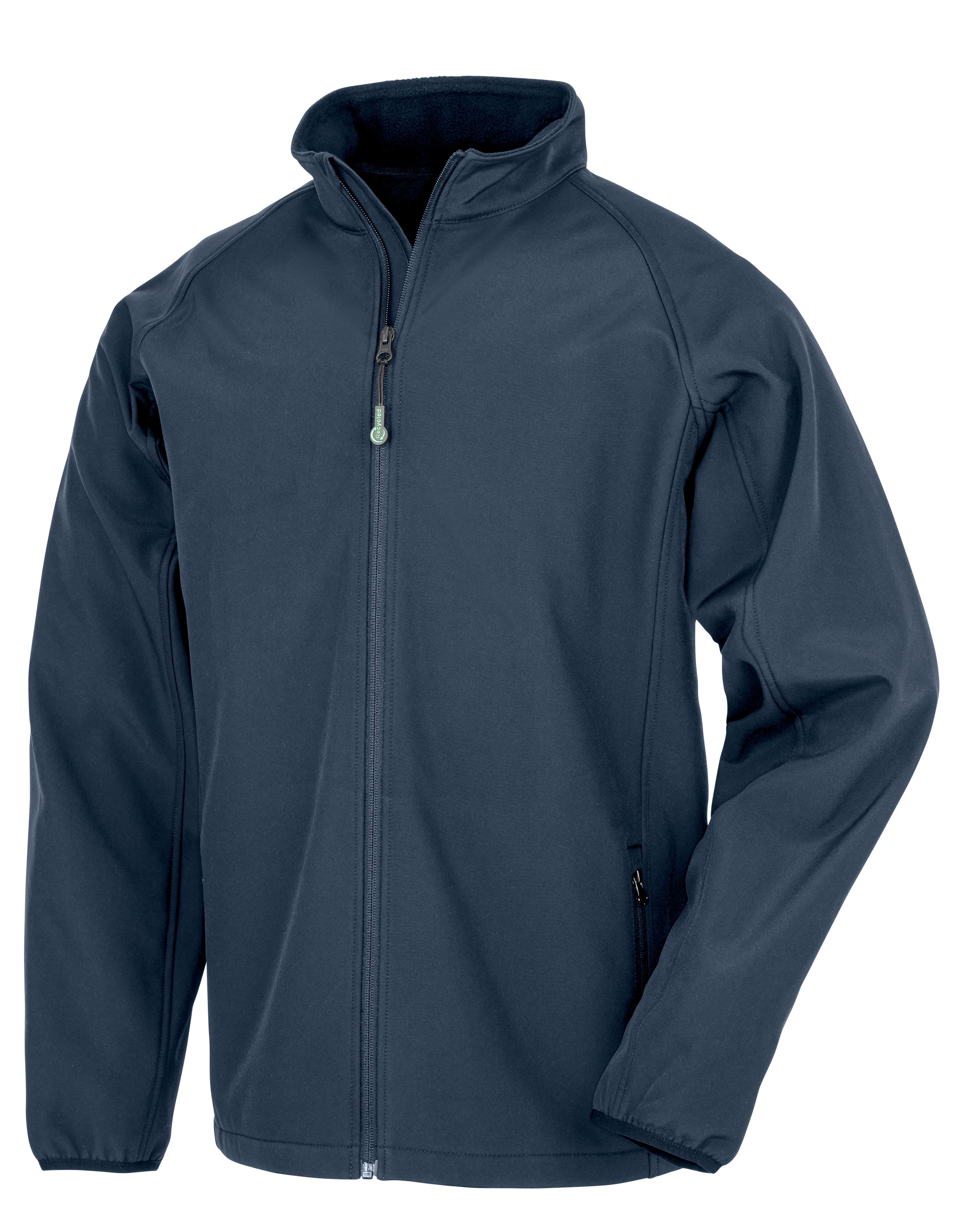 Recycled 2-Layer Printable Youth Softshell Jacket — Navy
