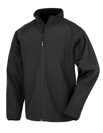 Men´s Recycled 2-Layer Printable Softshell Jacket — Black