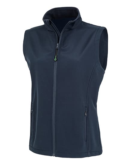 Women´s Recycled 2-Layer Printable Softshell Bodywarmer — Navy