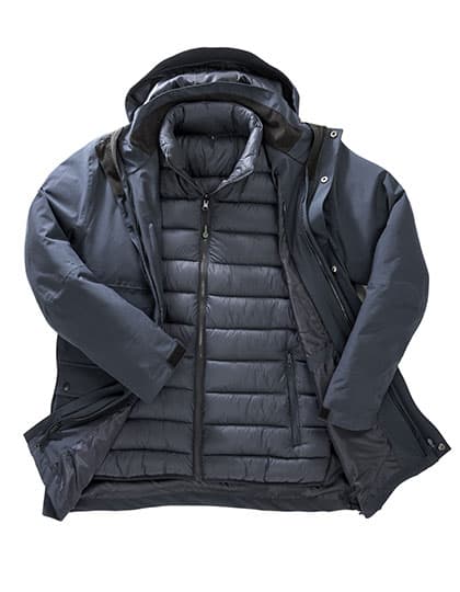 Recycled 3-In-1 Padded Ripstop Jacket — Navy