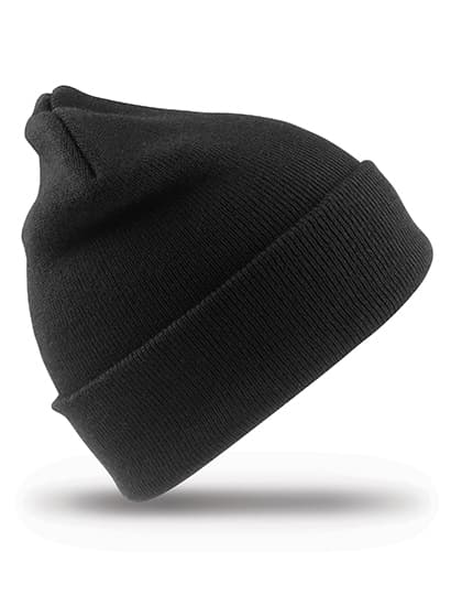 Recycled Woolly Ski Hat — Black
