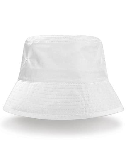 Recycled Bound Edge Bucket Hat — White