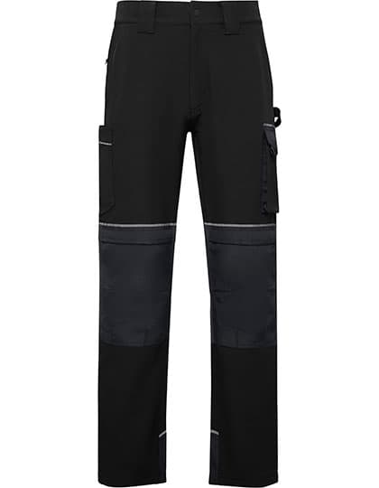 Multi-pocket Stretch Work Trousers Wall — Black 02