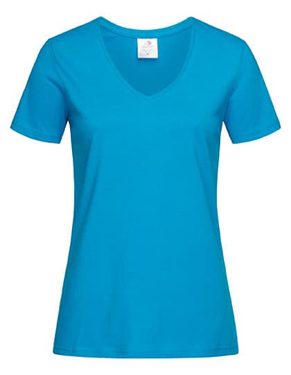 Classic-T V-Neck Women — Ocean Blue