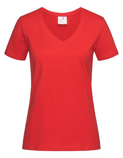 Classic-T V-Neck Women — Scarlet Red