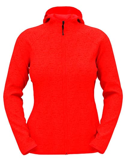 Lux Hooded Knitfleece Jacket Women — Scarlet Red Heather