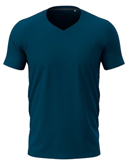 Stretch-T V-Neck — Navy Blue