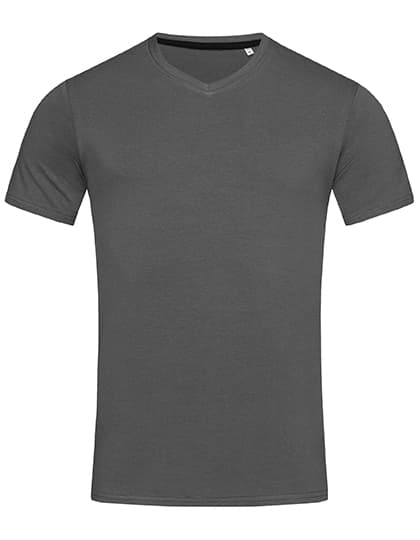 Stretch-T V-Neck — Slate Grey (Solid)