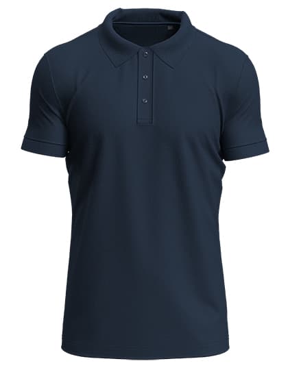 Stretch Polo — Blue Midnight