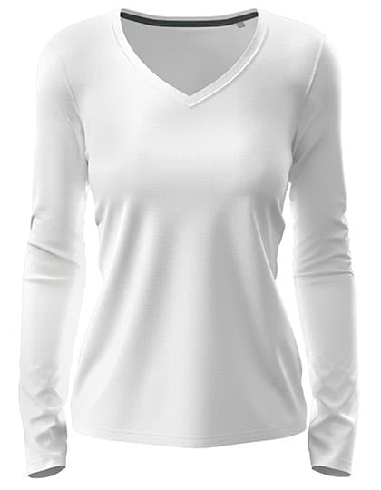 Stretch Long Sleeve Women — White