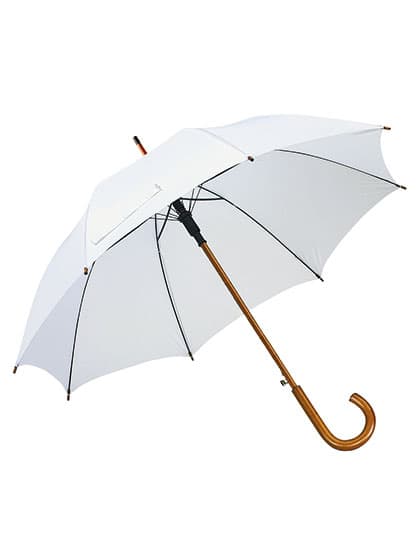 Automatischer Holzstockschirm Tango — White