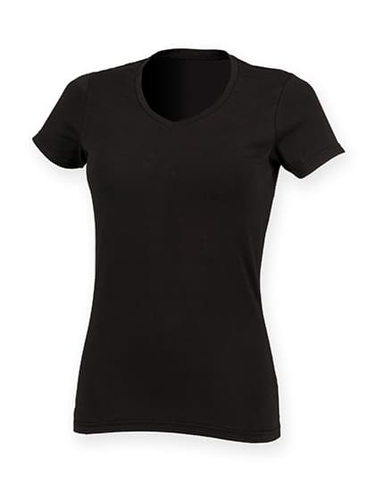 Women´s Feel Good Stretch V-Neck T — Black