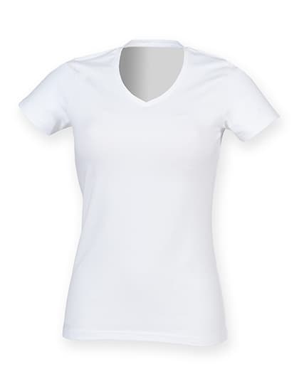 Women´s Feel Good Stretch V-Neck T — White