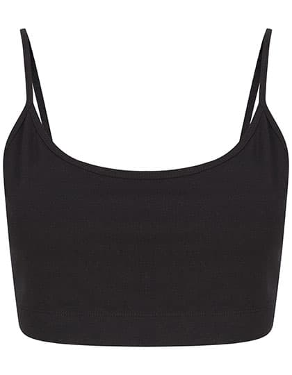 Women´s Sustainable Fashion Cropped Cami Top — Black