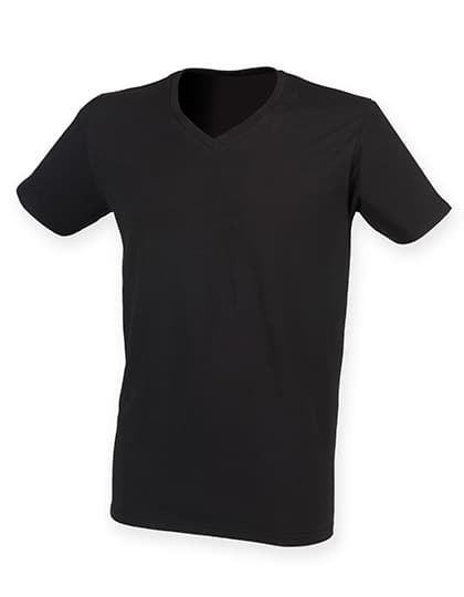 Men´s Feel Good Stretch V-Neck T — Black