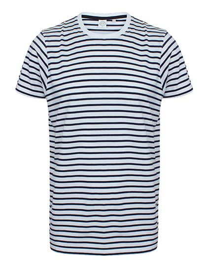 Unisex Striped T — White