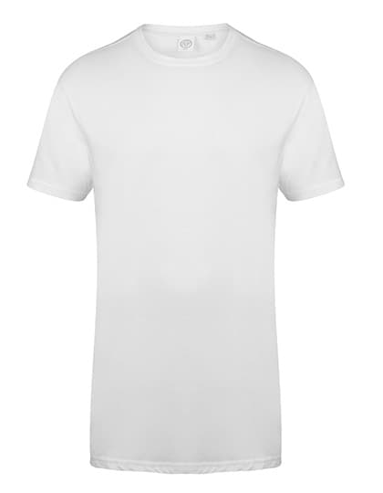 Men´s Longline T-Shirt With Dipped Hem — White