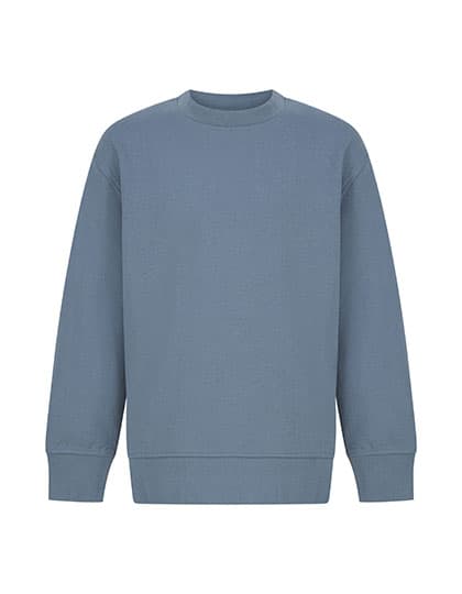 Kids' Sustainable Fashion Curved Hem Sweat — Stone Blue