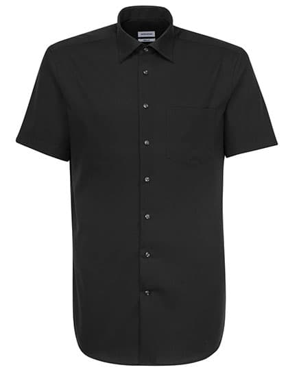 Men´s Shirt Regular Fit Short Sleeve — Black