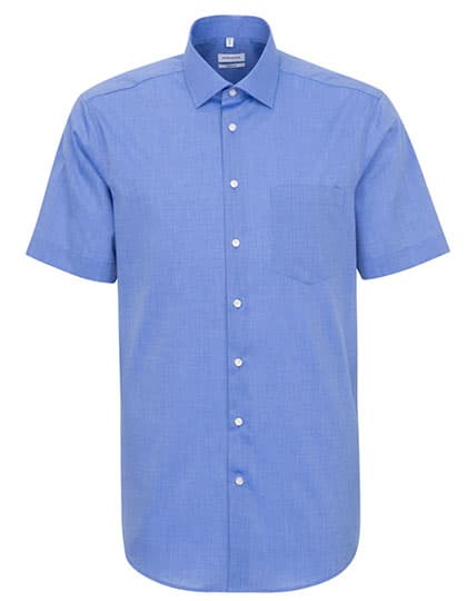 Men´s Shirt Regular Fit Short Sleeve — Mid Blue