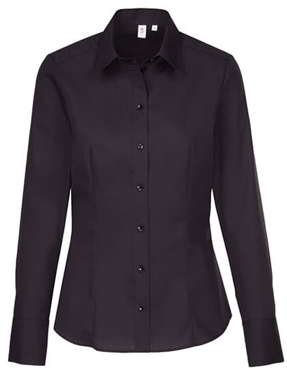Women´s Blouse Regular Fit Long Sleeve — Black
