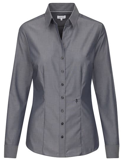 Women´s Blouse Slim Fit Long Sleeve — Anthracite