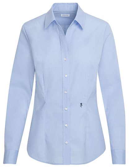 Women´s Blouse Slim Fit Long Sleeve — Light Blue