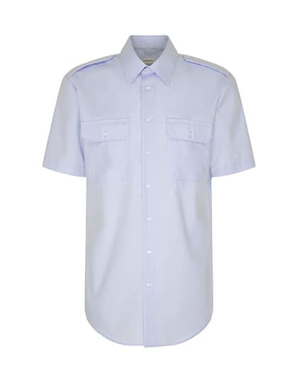 Men´s Pilot Shirt Regular Shortsleeve — Light Blue