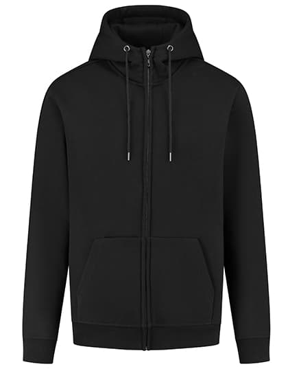 Organic Cotton Unisex Sweat Jacket — Deep Black