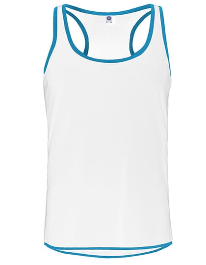 Men´s Contrast Sports Vest — White