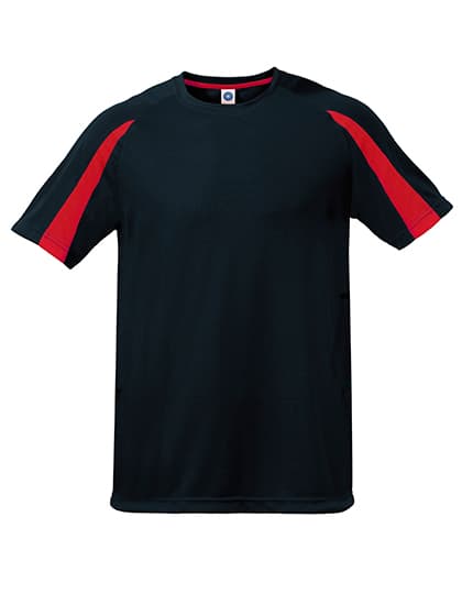 Unisex Contrast Sports T-Shirt — Black