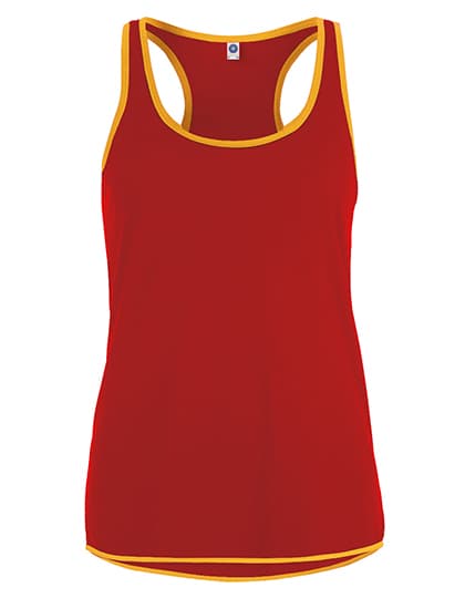 Ladies´ Contrast Sports Vest — Fiesta Red