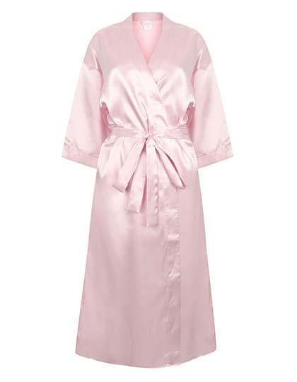 Ladies´ Satin Robe — Light Pink