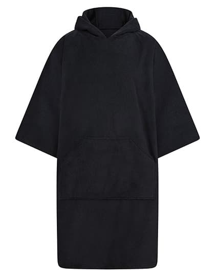 Adults´ Towelling Poncho — Black
