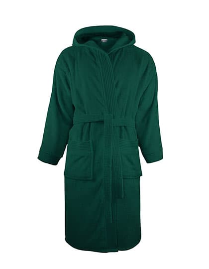 Bathrobe Hooded — Dark Green