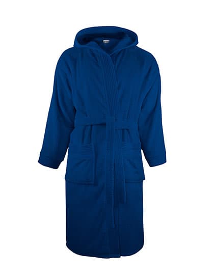 Bathrobe Hooded — Navy Blue