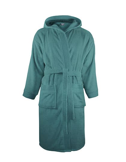 Bathrobe Hooded — Petrol